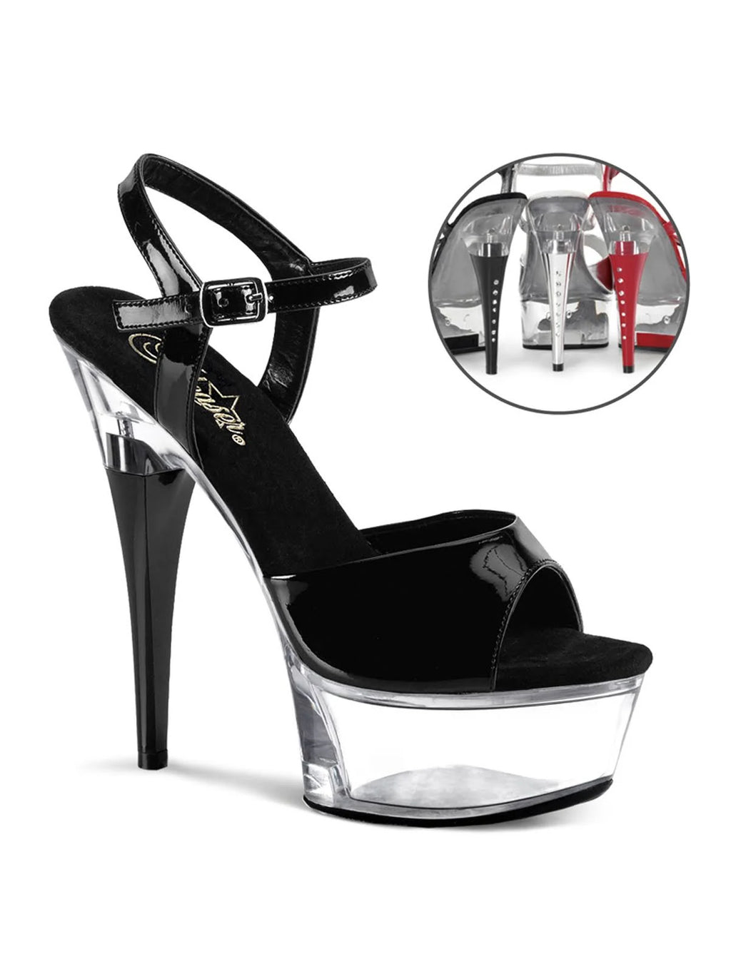 Black Faux Leather Captiva-609 Shoes T74486