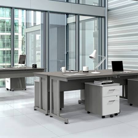 White/Silver Filing Cabinets A19797