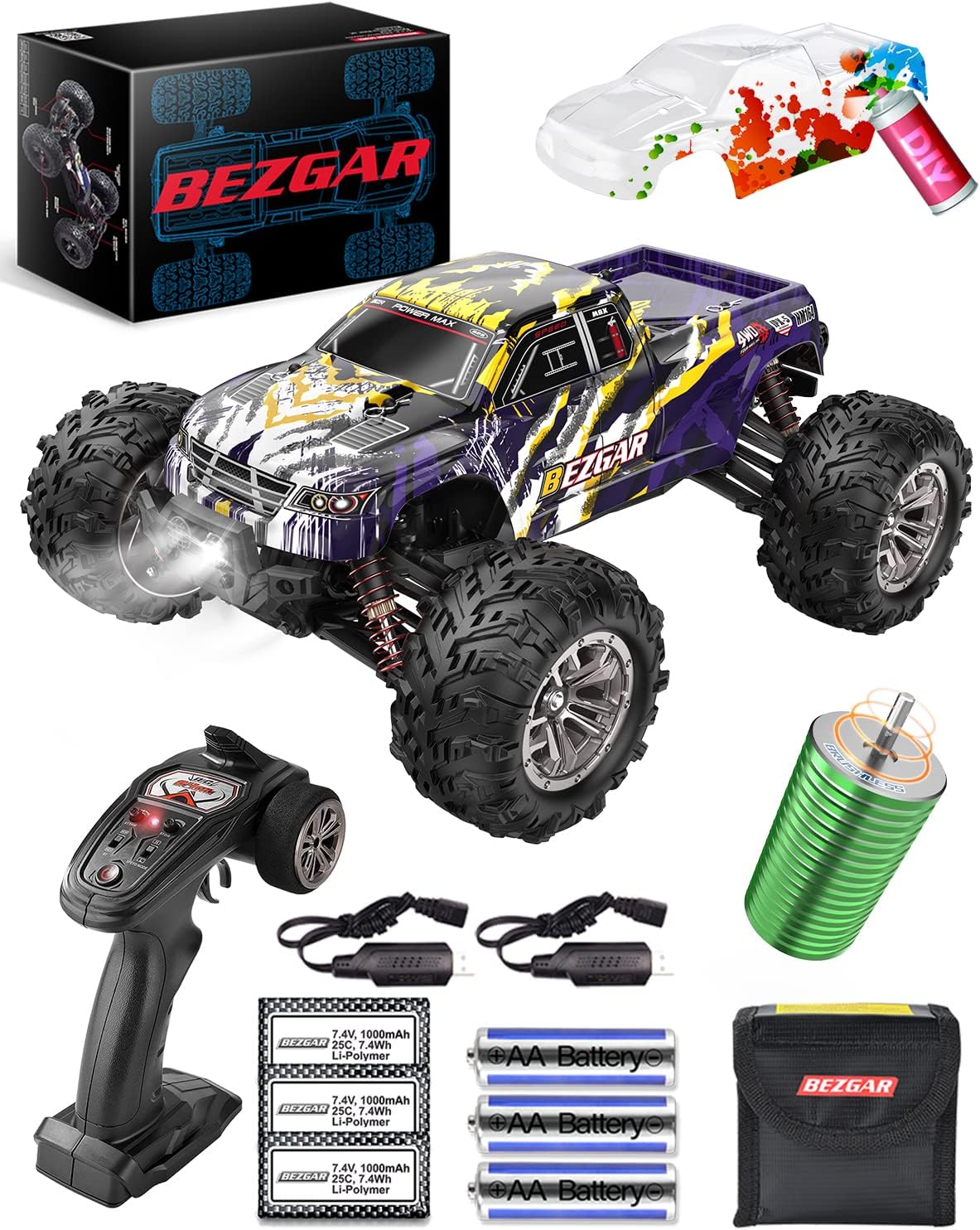 1:16 Scale 4WD Brushless Remote Control Monster Truck J8243
