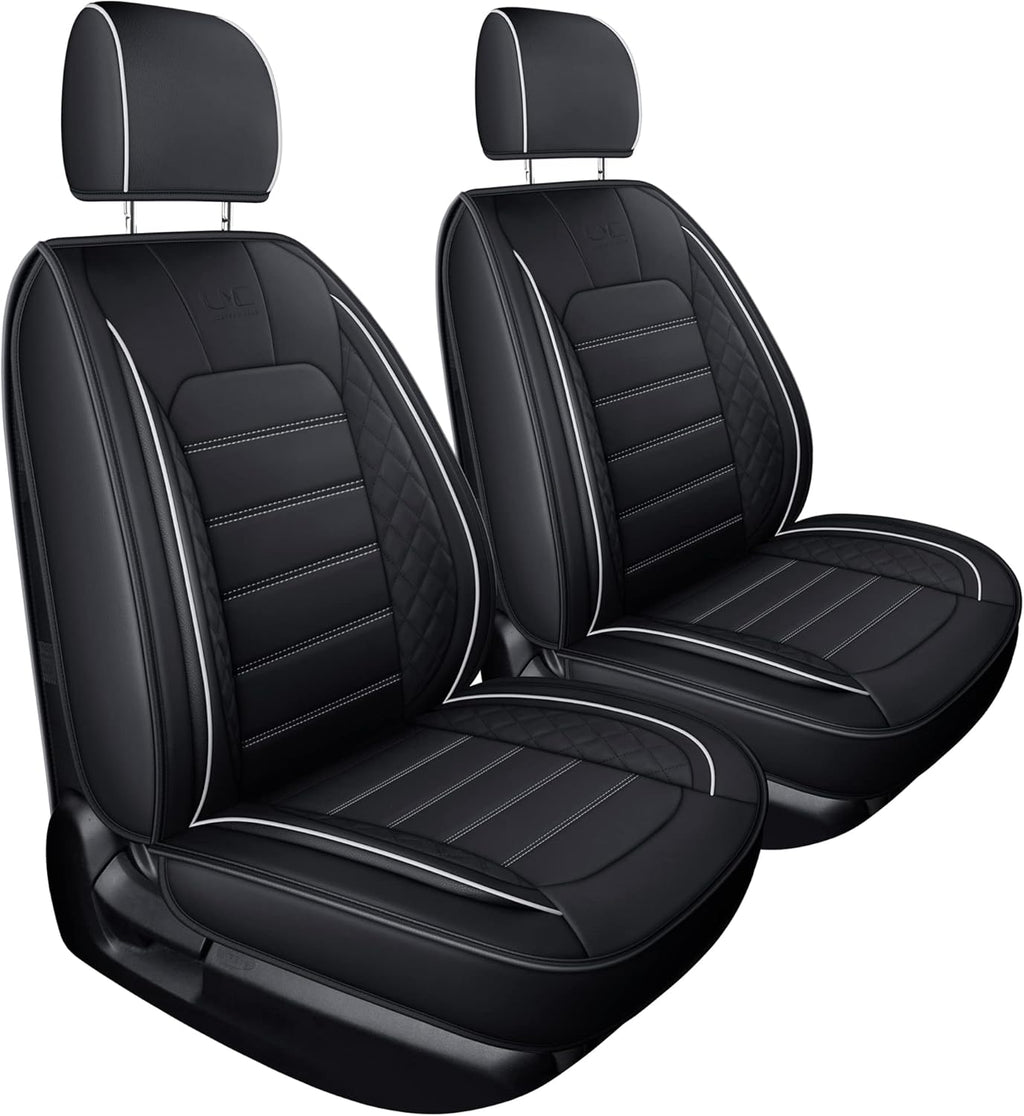 Black & Blue Waterproof Faux Leather Seat Covers F59677