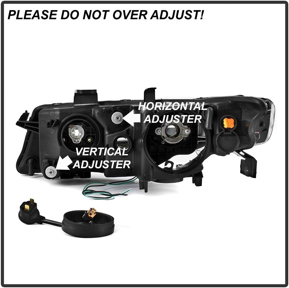 LED Tube Projector Headlights Chrome Housing X64751
