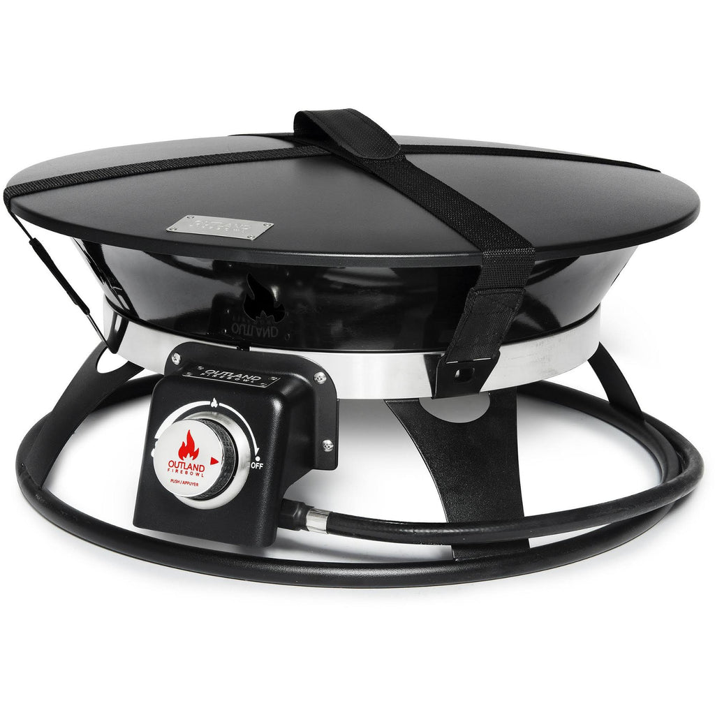 21 Inch Steel Portable Propane Fire Pit with Cover and Carry Kit R9539
