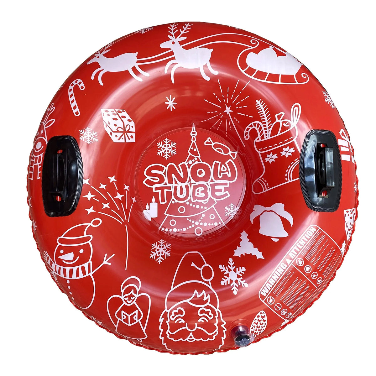 Inflatable Ski Ring Snow Sled PVC Red C721965