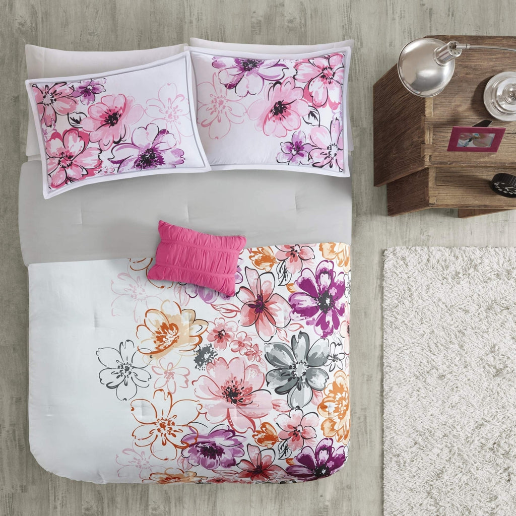 Pink 4 Piece Comforter Set S7878