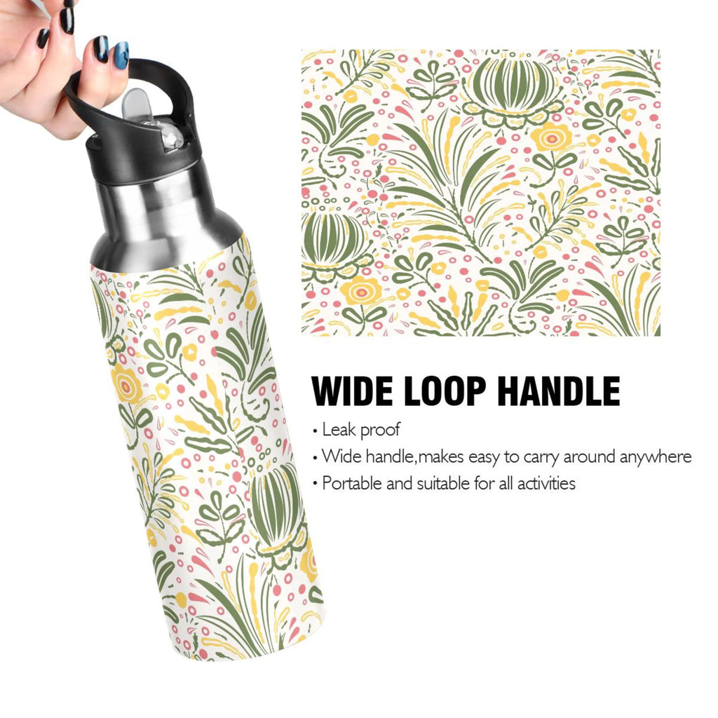 Stainless Steel Insulated Water Bottle with Straw Lid Y826