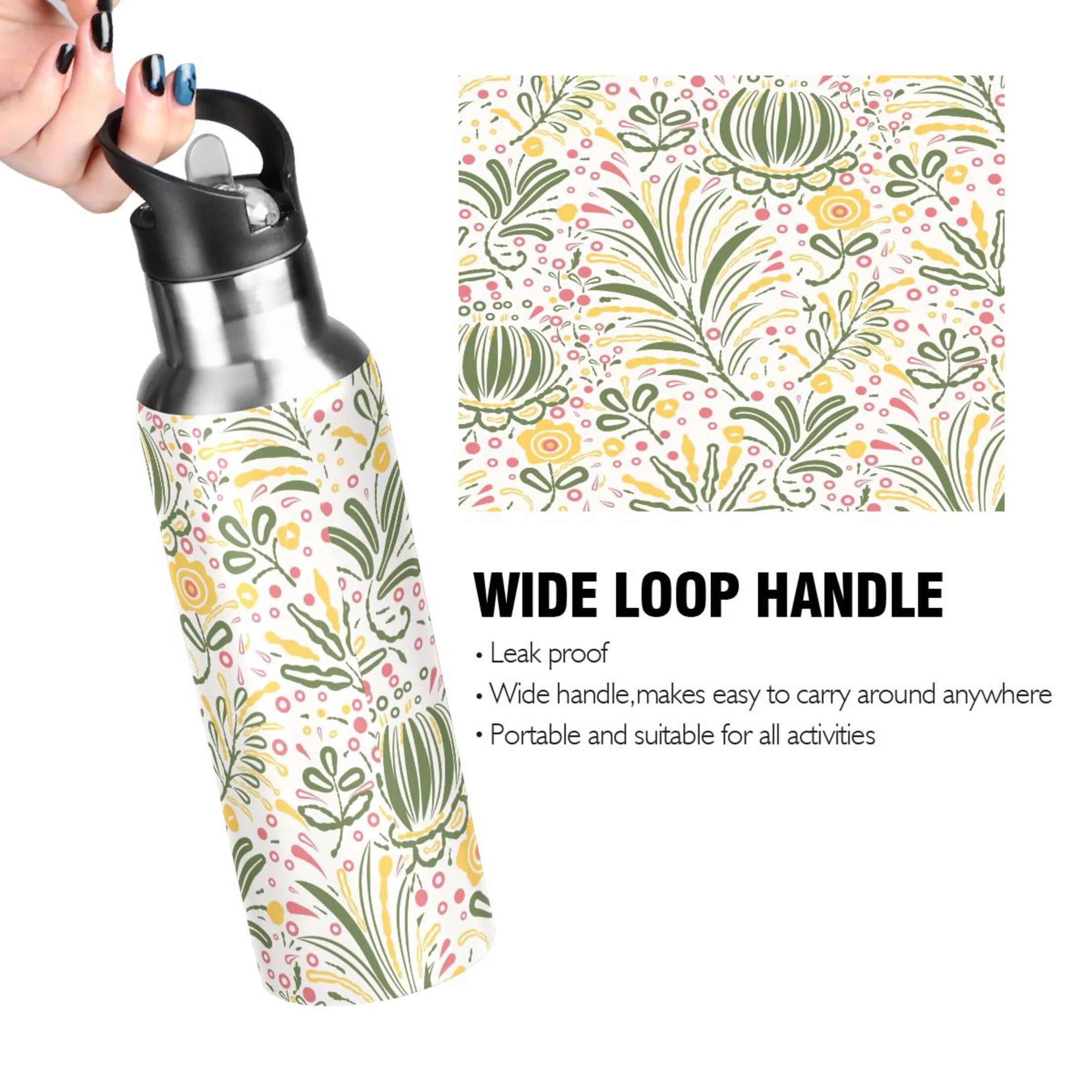 Stainless Steel Insulated Water Bottle with Straw Lid Y826