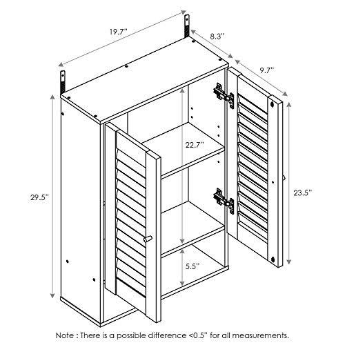 White Double Door Wall Cabinet U84362