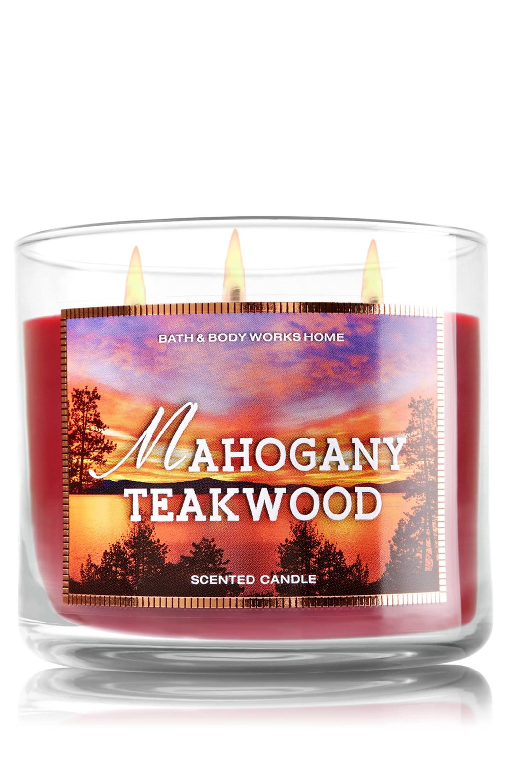3 Wick 14.5 Ounce Mahogany Teakwood Candle M4283