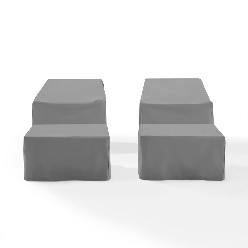 Gray 4 Piece Patio Vinyl Conversation Cover Set M23617