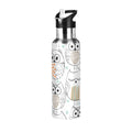 Stainless Steel Insulated Vacuum Flask Water Bottle with Straw Lid E463027