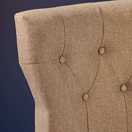 Mocha Brown Fabric Counter Stool Set of 2 D9864