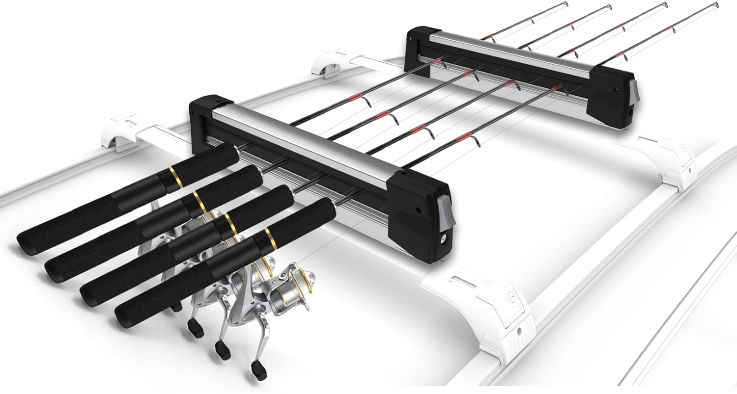 Universal Ski & Snowboard Car Rack with Anti-Theft Lock, 35 Fits Up to 6 Pairs of Skis or 4 Snowboards M390