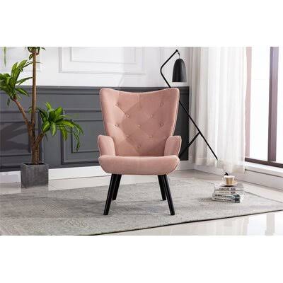 Pink Velvet Accent Chair N292