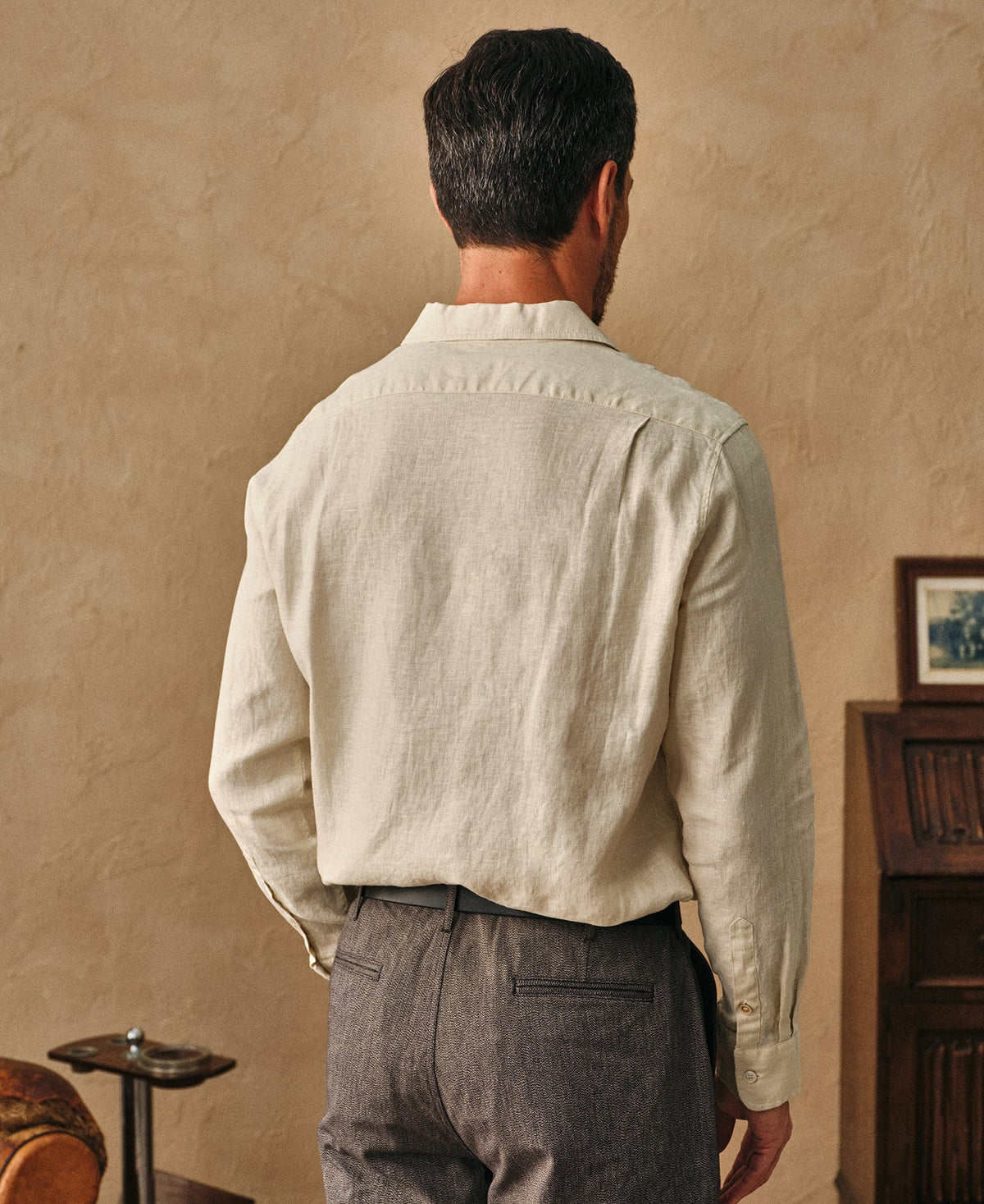 1950s Italian Collar Linen Shirt
