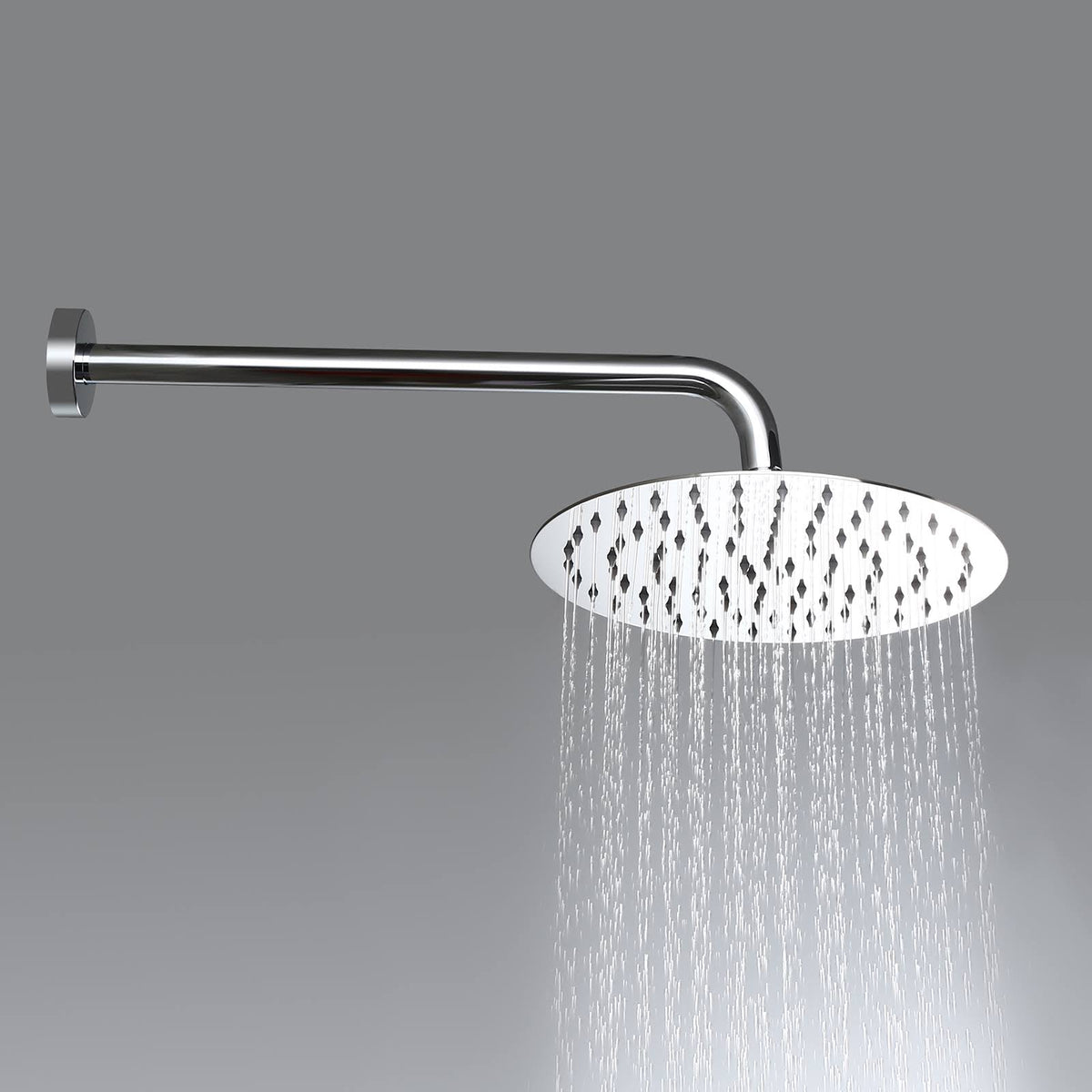 Chrome Wall Mounted Rain Shower Faucet Set with Hand Shower N763848