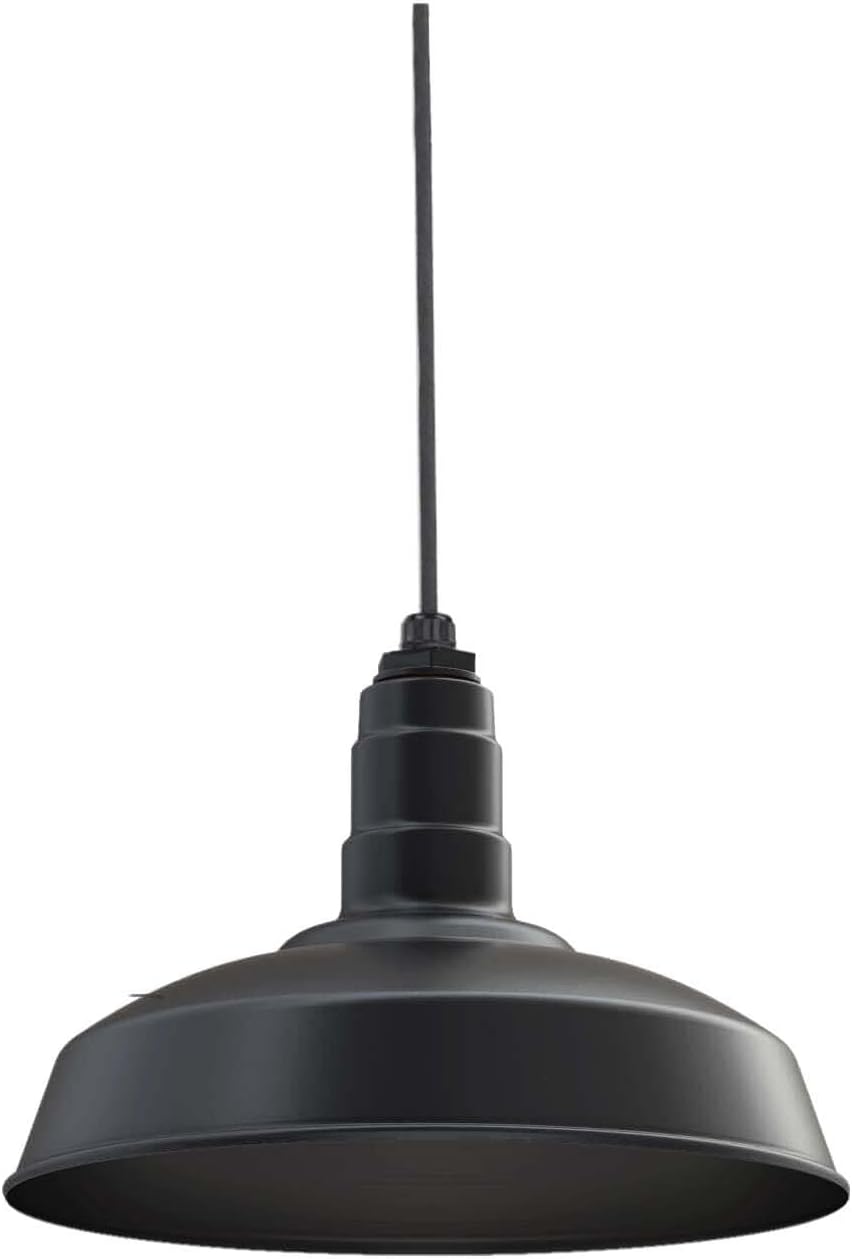 Matte Black Steel Ceiling Mounted Pendant Light V357
