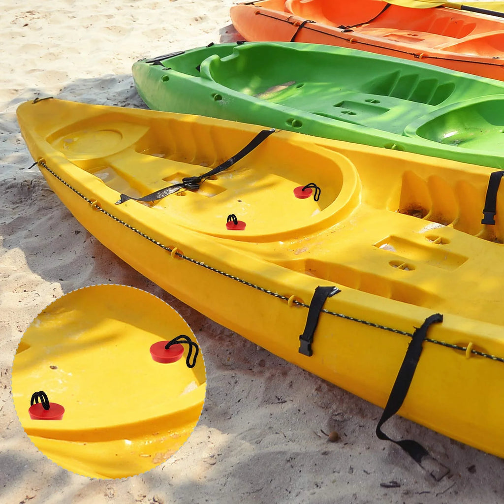 8 Pieces Silicone Kayak Scupper Plug Kit with Lanyard S507680