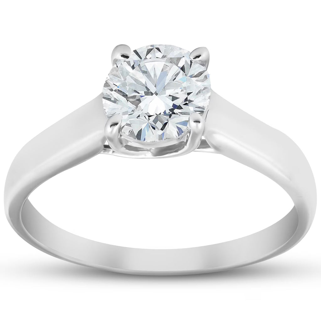 Solitaire Diamond Engagement Ring 1 Carat 14k White Gold M597536