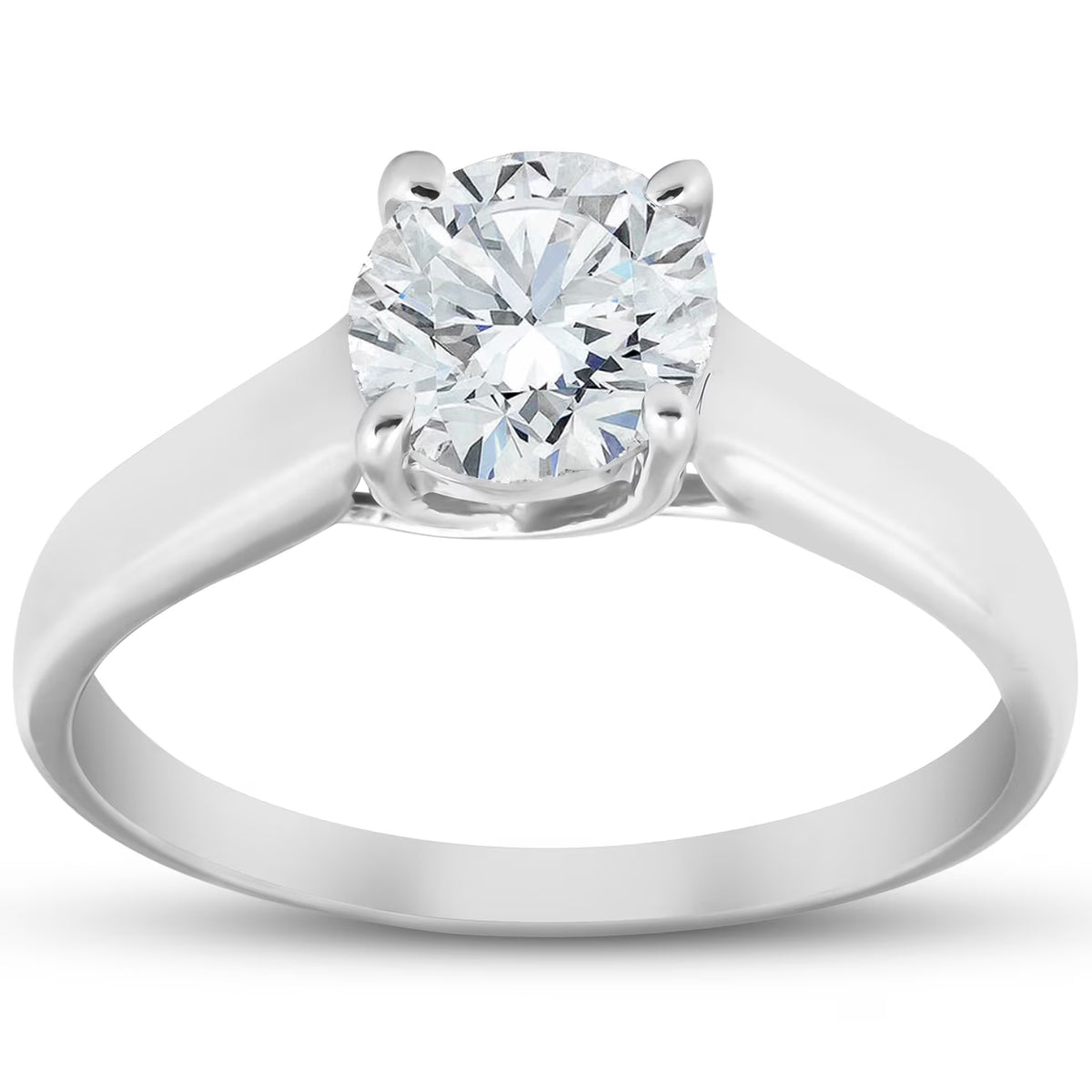 Solitaire Diamond Engagement Ring 1 Carat 14k White Gold M597536