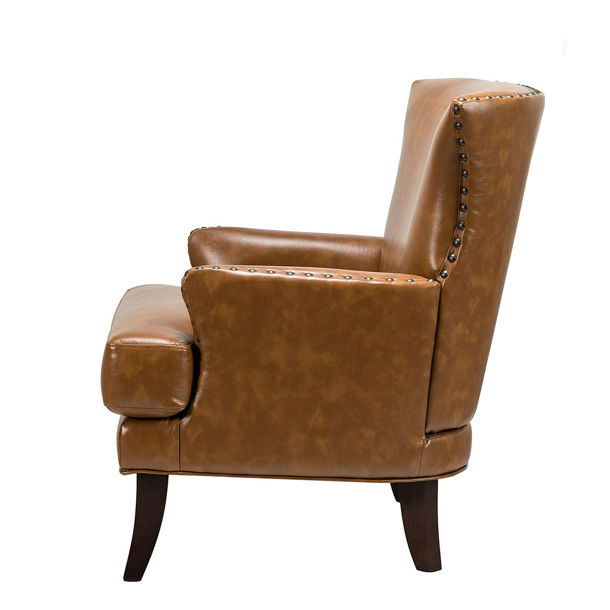 Traditional Wingback Upholstered ArmChair with Nailhead Trim L933