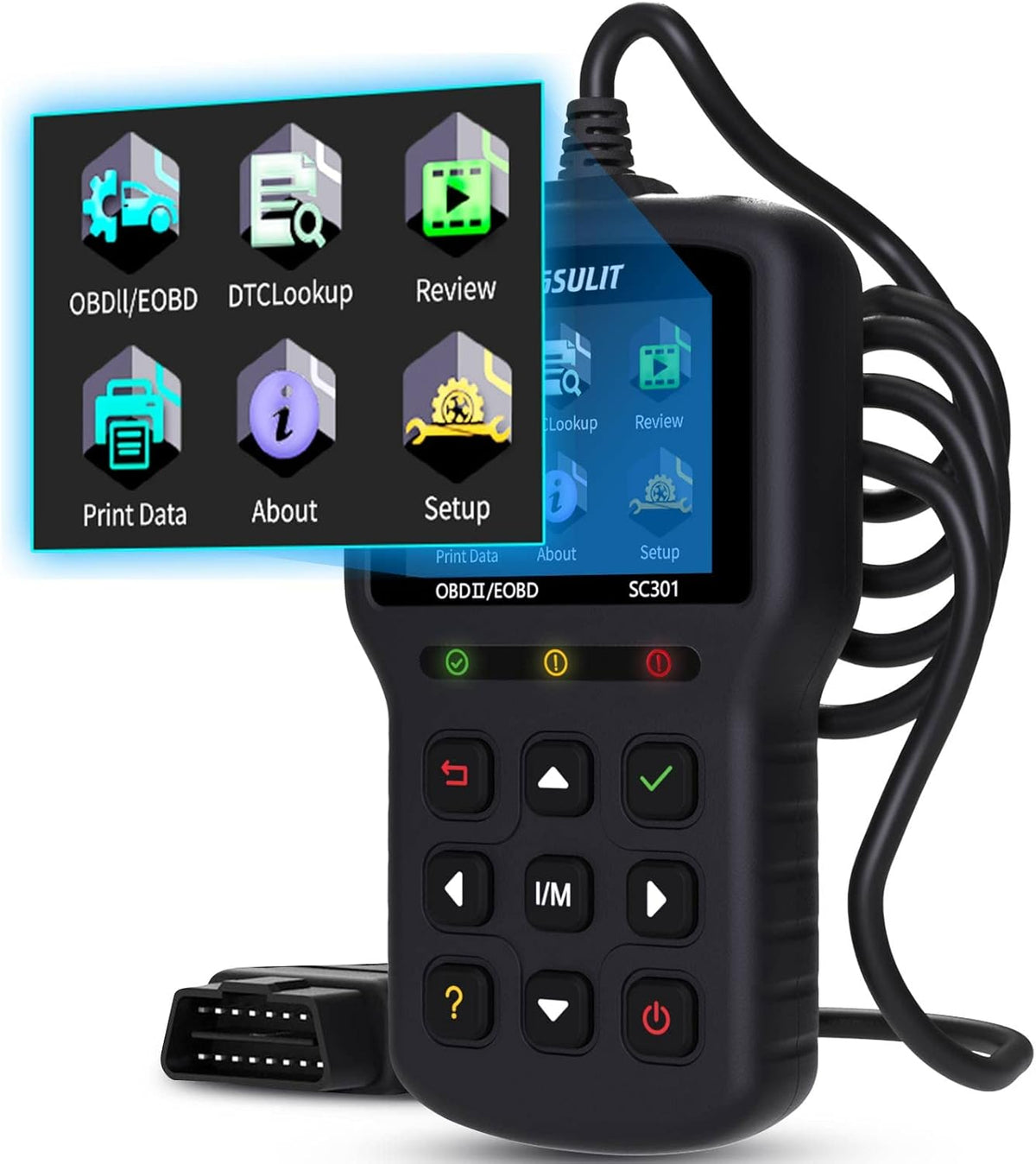 OBD2 Scanner Diagnostic Code Reader with Reset, Black Pack of 2 P638102