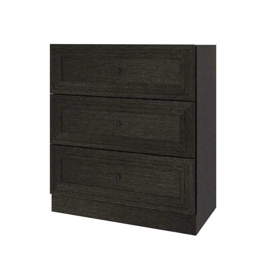 White Low Storage Unit with Rod X756