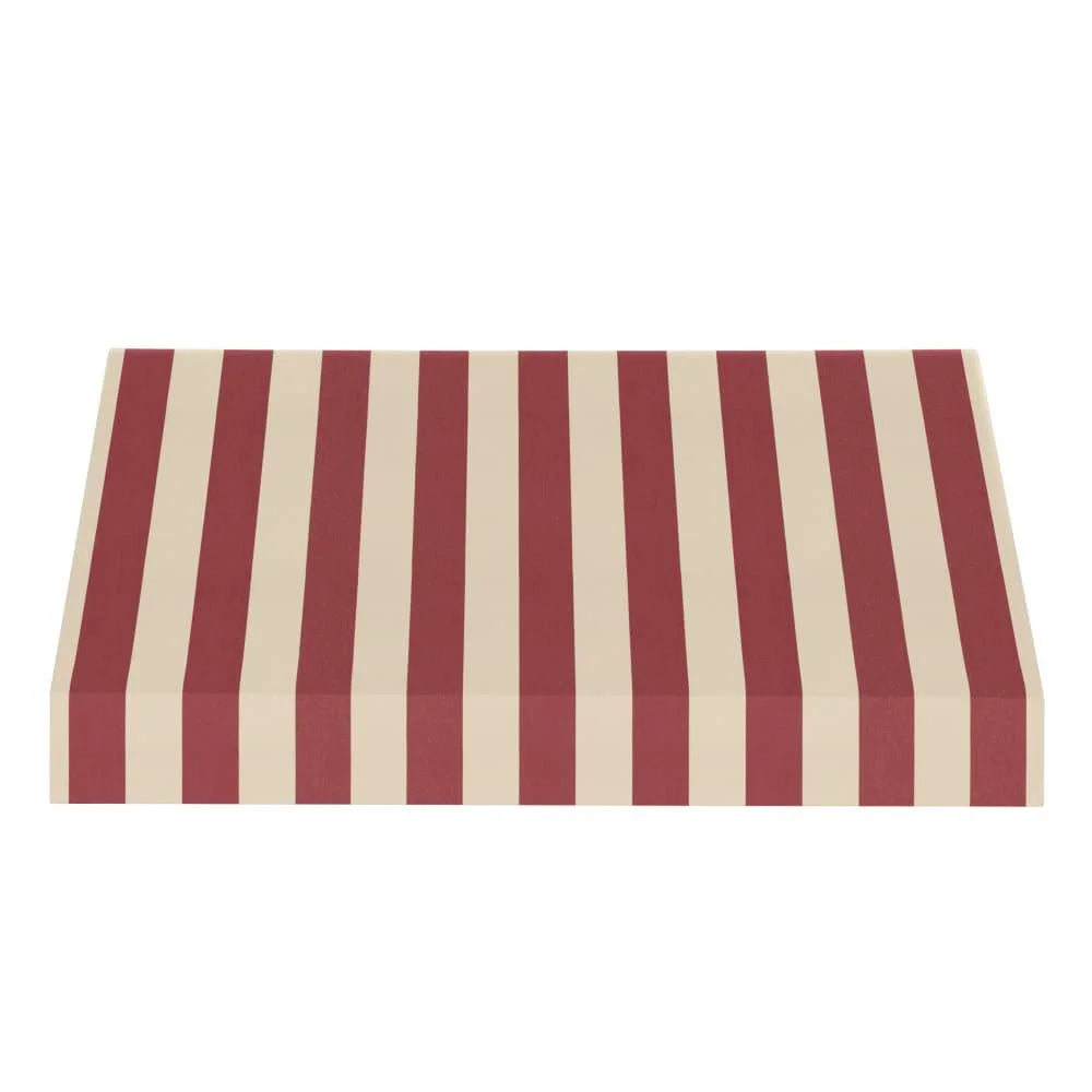 Burgundy/Tan Stripe Acrylic Fixed Awning A4810