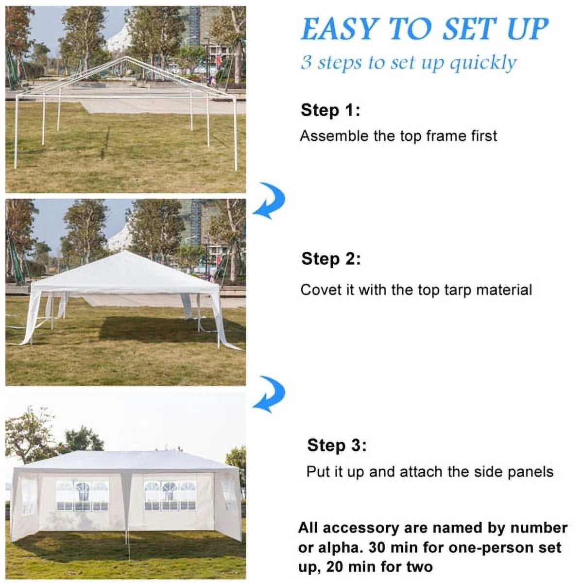 3 x 9m Five Sides Waterproof Tent A49043