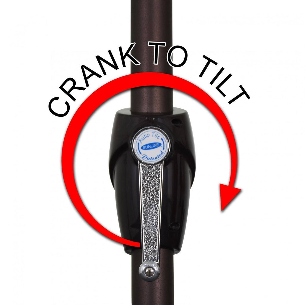 9 ft. Auto Tilt Crank Lift Patio Umbrella D20897