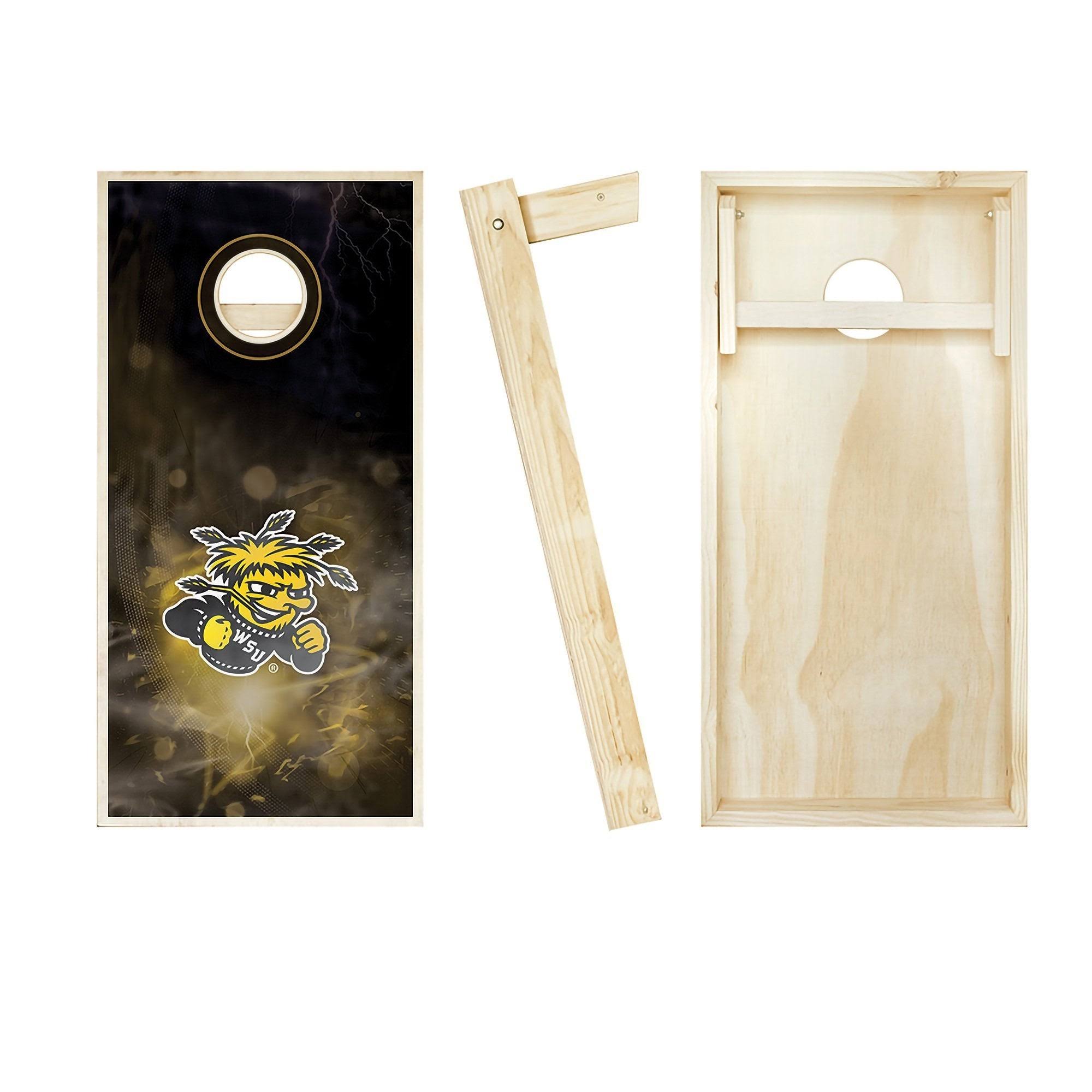 Cornhole Board Set with 8 Team Logo Bags and Carrying Case O873