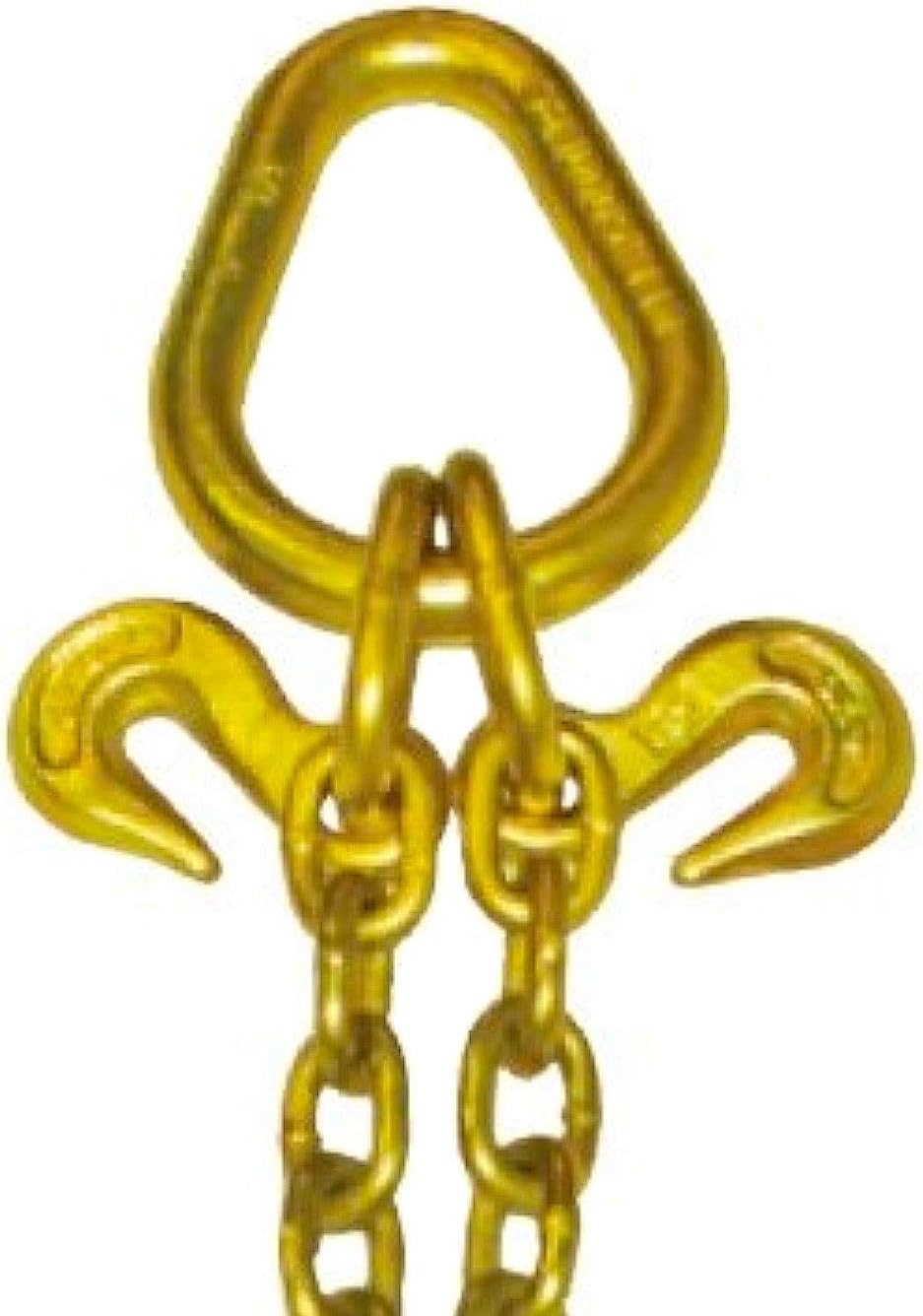 Grade 70 Towing Chain Bridle with R-Hooks and T/J Combination Hooks - 48 Inches Long - 4,700 Pound Safe Working Load J858