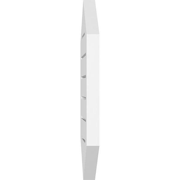 42x22W x 34x22H Vertical Peaked Surface Mount PVC Gable Vent 4/12 Pitch D2229