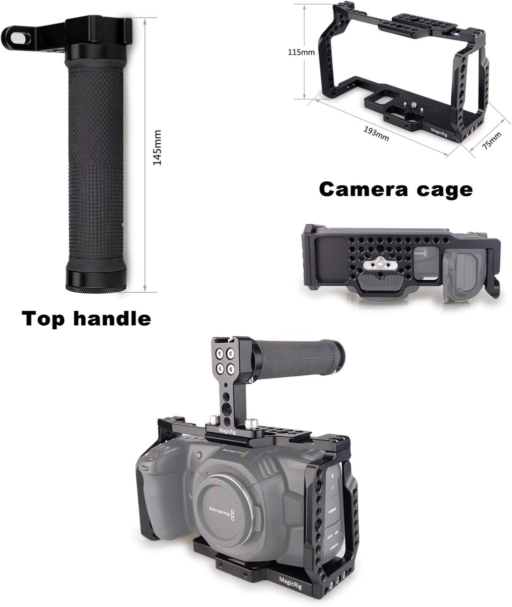 Camera Cage with NATO Handle for Blackmagic Design Pocket Cinema Camera 4K /6K A724675