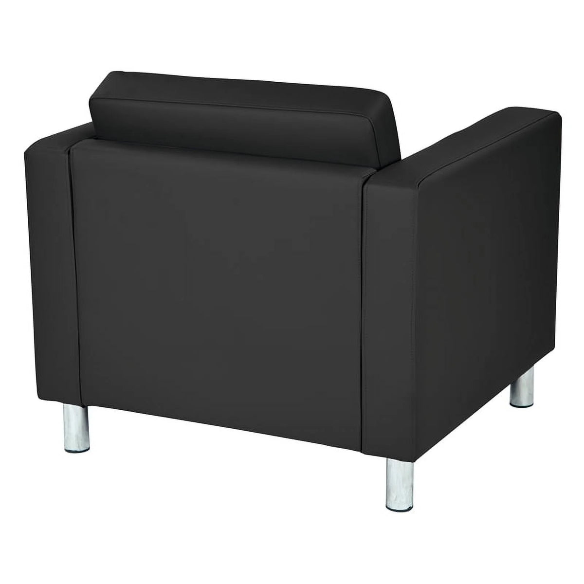 Black Faux Leather Armchair D14941
