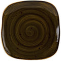 Brown Walnut Square Plate F9241