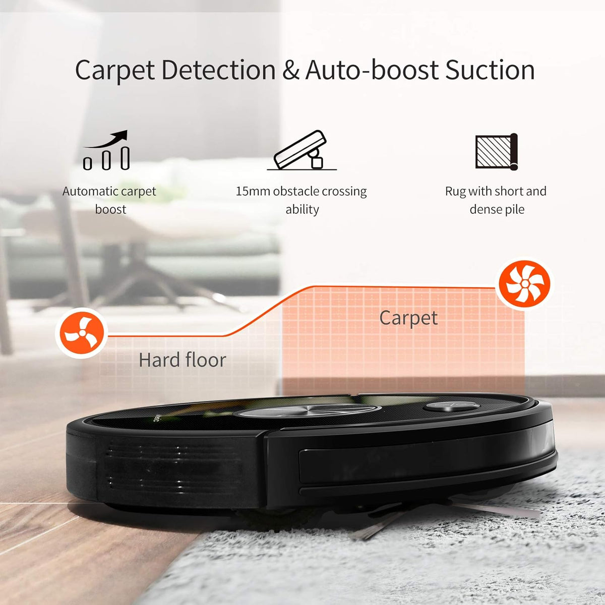 Robot Vacuum Cleaner and Mop, 2500Pa Suction, 150Mins Runtime N7479