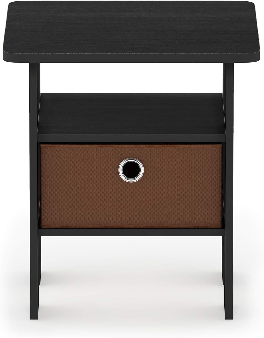 Set of 2 Table with Bin Drawer & 1 Table with Bin Drawer Americano/Medium Brown T8261