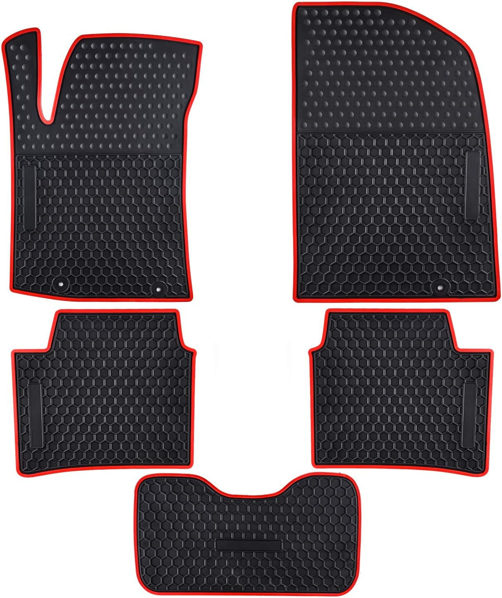 Red Odorless Washable Rubber Car Floor Mats I804
