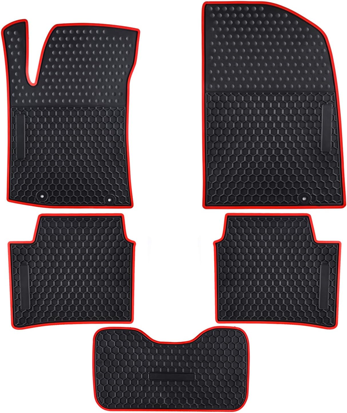 Red Odorless Washable Rubber Car Floor Mats I804