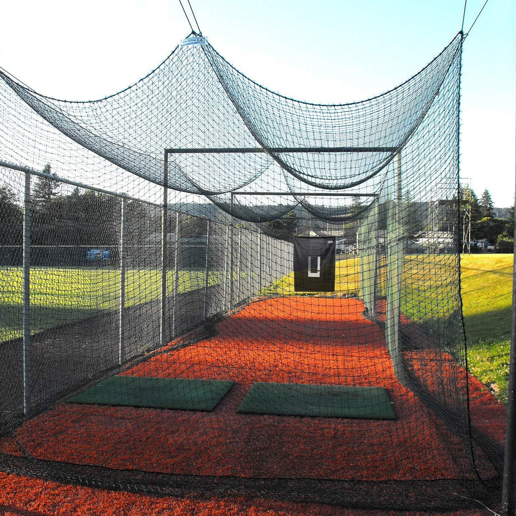 Black Twisted Knotted Polyethylene Batting Cage Nets B388043