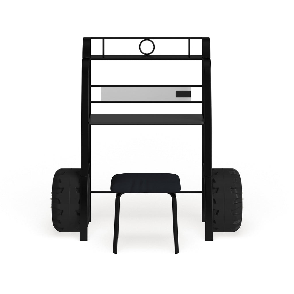 Black 2 Piece Racing Writing Desk Set E224