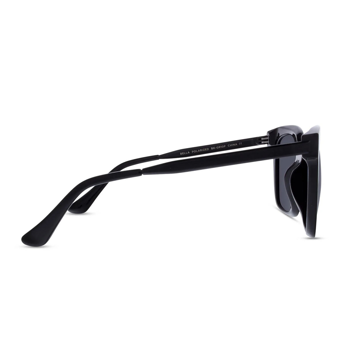 Oversized Polarized Sunglasses Black Grey V10613