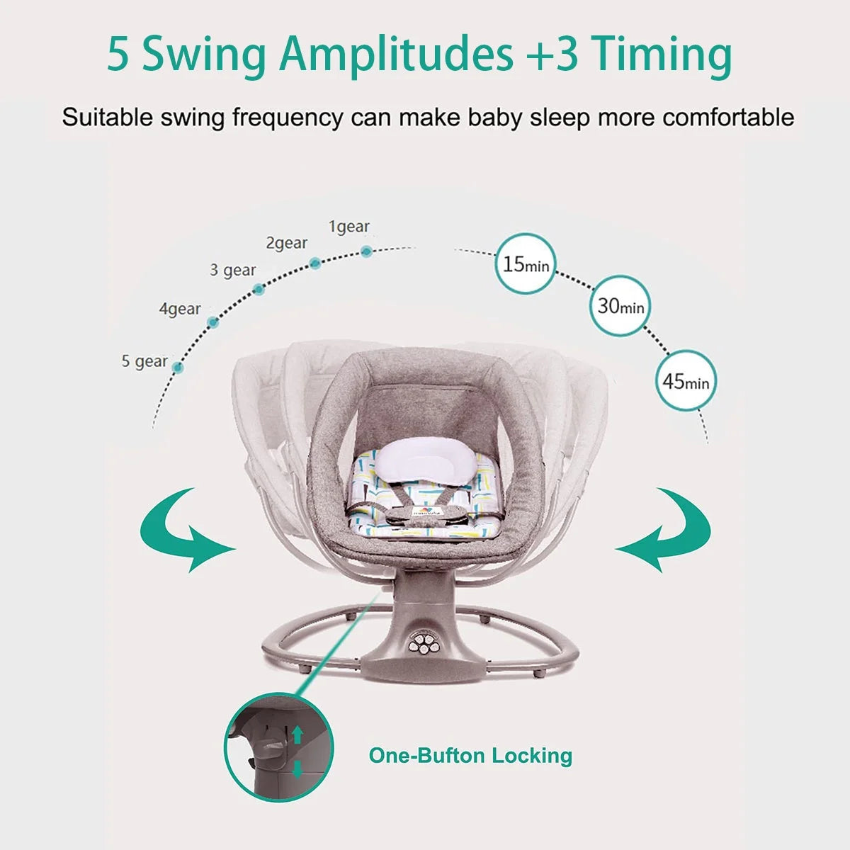 Electric Portable 2 in 1 Baby Swing Bouncer Seat Z26927