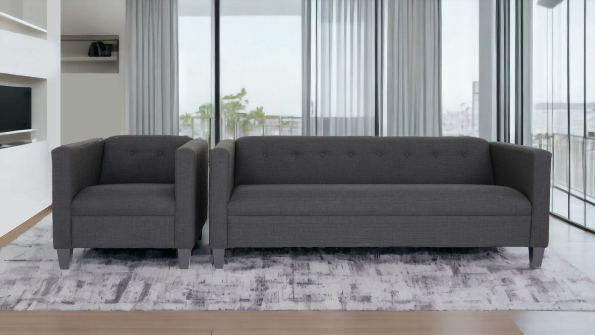 Black Chair and Sofa Set N858