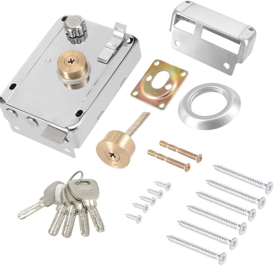 Vertical Keyway Cylinder Deadbolt Rim Lock Set B72077
