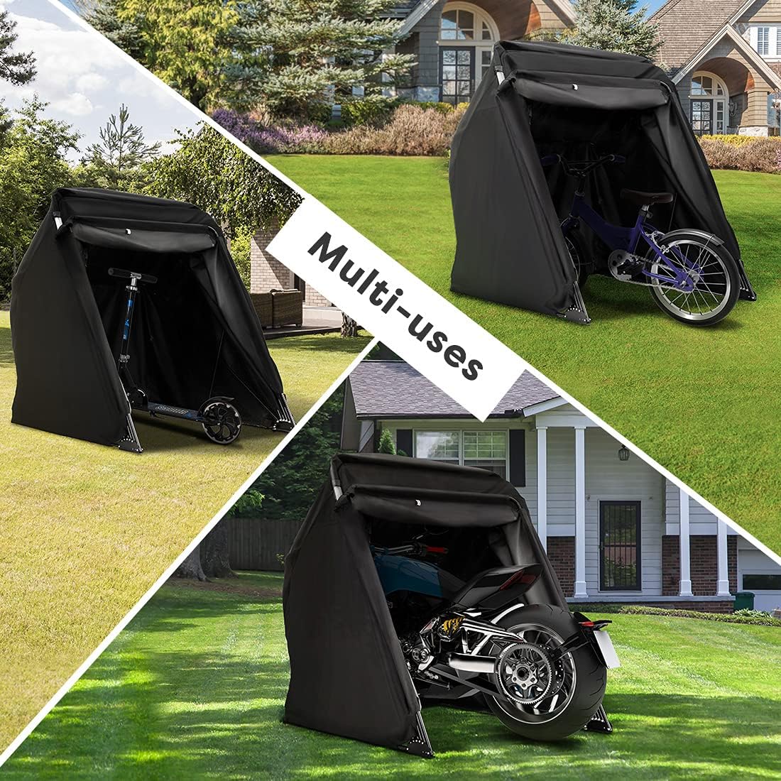 Large Size Motorcycle Shelter Shed Cover with Carry Bag N473395