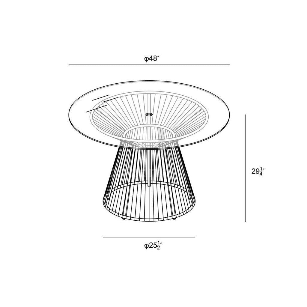White Lightning Dining Table N43961