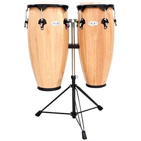 Natural Wood Conga Set with Double Stand F7032