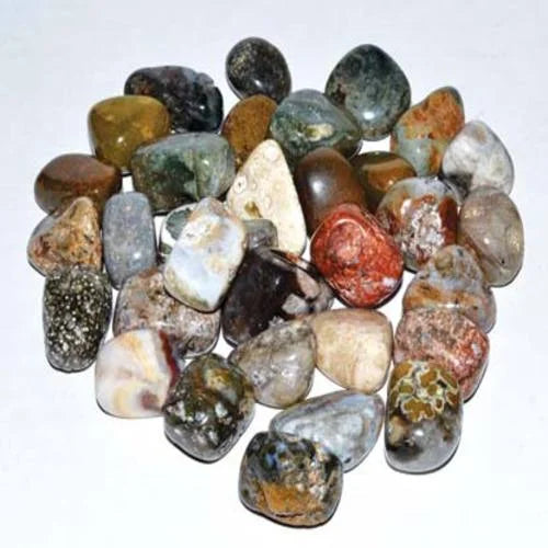 1 lb Ocean Tumbled Jasper Stones Q3969