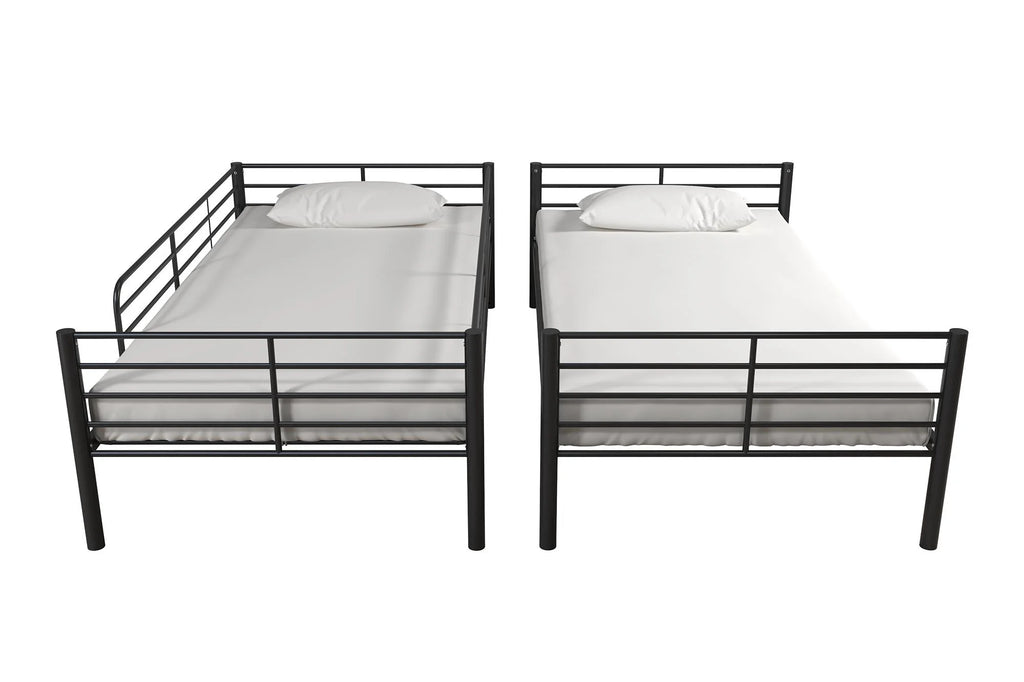 Black Twin over Twin Metal Bunk Bed K161976